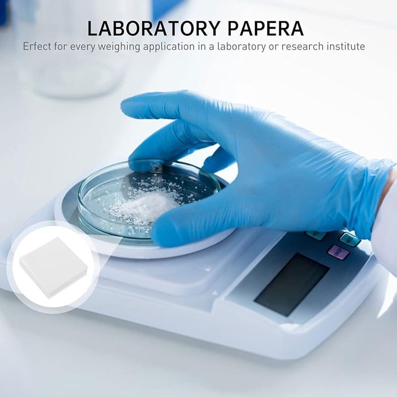 Laboratory Weighing Paper Sheets 90x90mm 500 Sheets High Gloss for Scale Measurement - Image 5